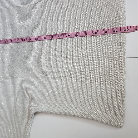 TOMMY BAHAMA METALLIC BEIGE SWEATER TOP/ SIZE S/P - Picture 9 of 13